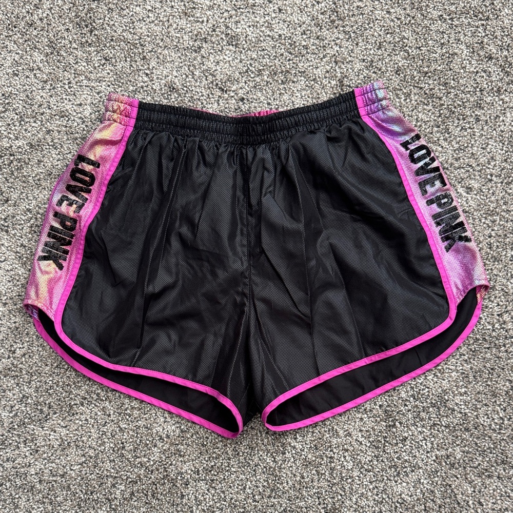 PINK Victoria's Secret Black Shorts with Pink Trim